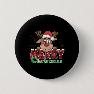 Merry Christmas Reindeer Xmas Family Kids Men Wome 6 Cm Round Badge