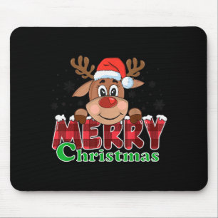 Merry Christmas Reindeer Xmas Family Kids Men Wome Mouse Mat