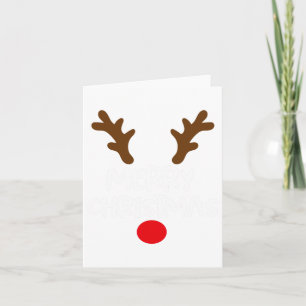 Merry Christmas Reindeer Xmas Family Matching Men  Card