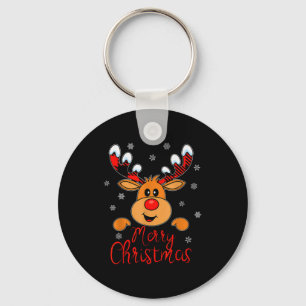 Merry Christmas Reindeer Xmas Family Men Women  Key Ring