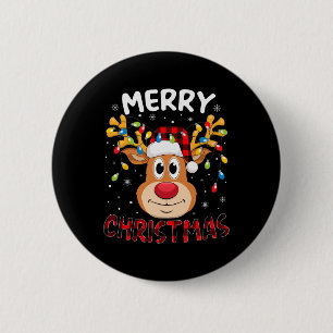Merry Christmas Reindeer Xmas Family Men Women Kid 6 Cm Round Badge