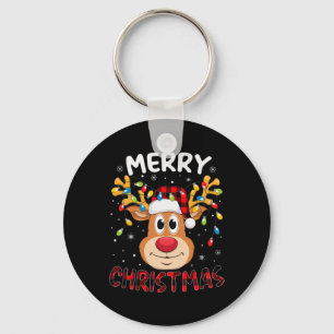 Merry Christmas Reindeer Xmas Family Men Women Kid Key Ring