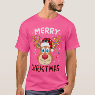 Merry Christmas Reindeer Xmas Family Men Women Kid T-Shirt