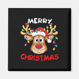 Merry Christmas Reindeer Xmas Family Men Women  Magnet