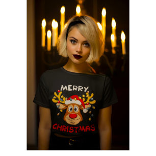Merry Christmas Reindeer Xmas Family Men Women T-Shirt