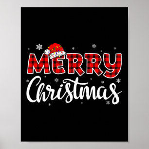 Merry Christmas Reindeer Xmas Family Women Men Fun Poster