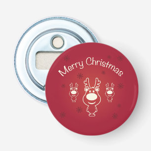 Merry Christmas Reindeers Bottle Opener