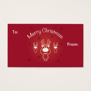 Merry Christmas Reindeers Gift Card
