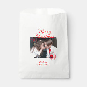 Merry Christmas retro Christmas tree kids photo na Favour Bags