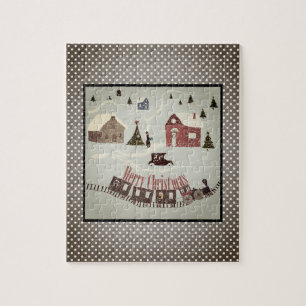 Merry Christmas , retro Jigsaw Puzzle