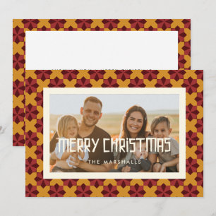 Merry Christmas Retro Mid Century Photo Holiday Card