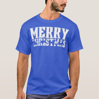 Merry Christmas Retro Santas Sleigh & Flying Reind T-Shirt