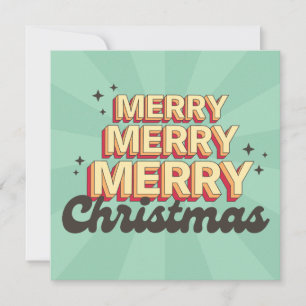 Merry Christmas retro style groovy text