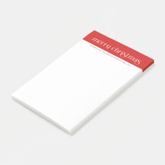 Merry Christmas Retro Typography Design Post-it Notes