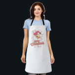 Merry Christmas Retro Typography Santa Pink Hat Apron<br><div class="desc">Merry Christmas pink retro typography with a Santa Claus with a pink hat.</div>