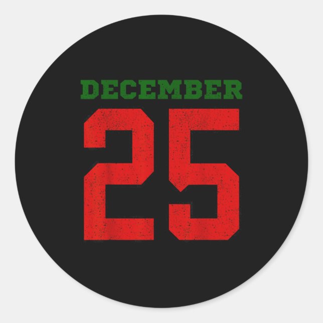 Merry Christmas Retro Xmas December Holiday Men Wo Classic Round Sticker (Front)