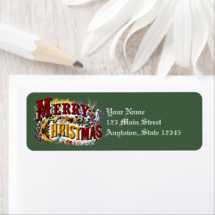 Merry Christmas Return Address Labels