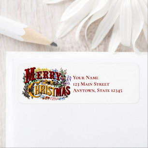 Merry Christmas Return Address Labels