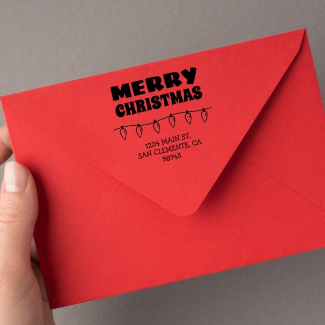 Merry Christmas Return Address Rubber Stamp (Creator Uploaded)