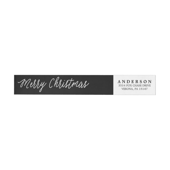 MERRY CHRISTMAS return address wrap labels (Individual)