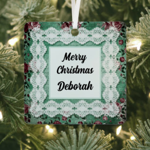 Merry Christmas Reversible Name Ornament