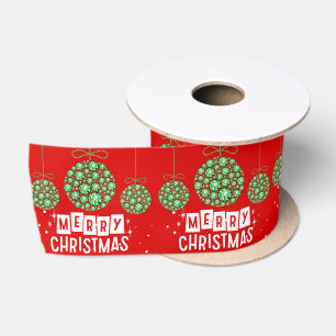 Merry Christmas Ribbon Holiday Gift Wrap Satin Ribbon