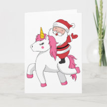merry christmas riding unicorn
