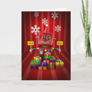 Merry Christmas Robot Holiday Card
