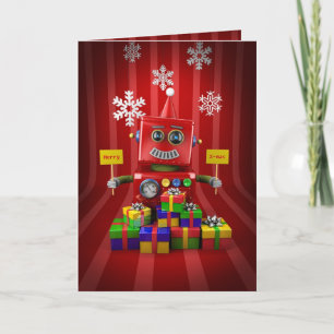 Merry Christmas Robot Holiday Card