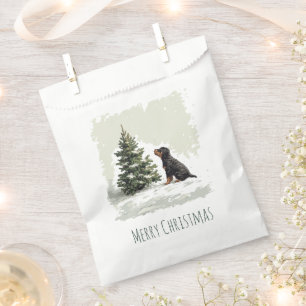 Merry Christmas Rottweiler Dog Christmas Tree Favour Bags