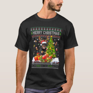 Merry Christmas Rottweiler Dog Santa Xmas Lights U T-Shirt