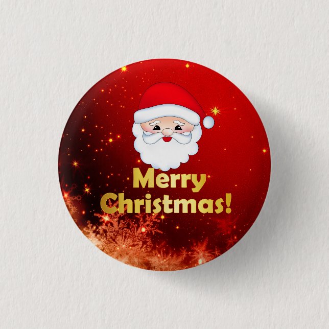 Merry Christmas Round Button (Front)