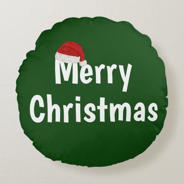 Merry Christmas Round Cushion (Front)