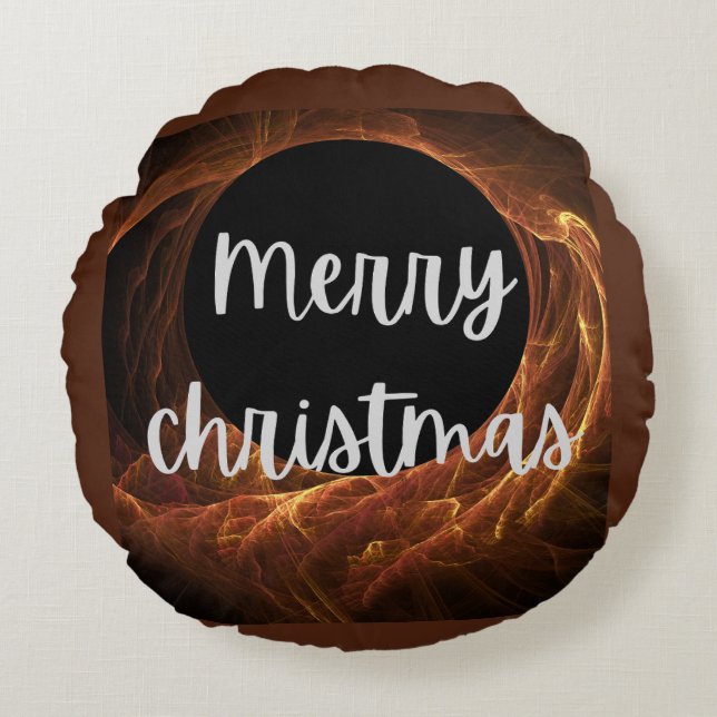 merry christmas round cushion (Front)