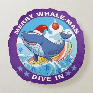 Merry Christmas Round Cushion