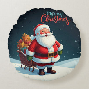 Merry Christmas  Round Cushion