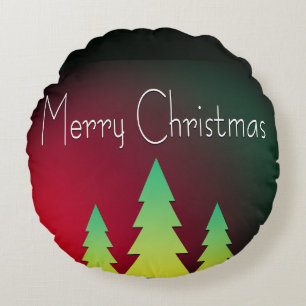 Merry Christmas Round Cushion