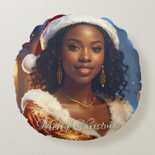 MERRY CHRISTMAS ROUND CUSHION