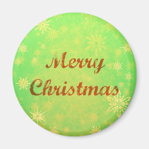Merry Christmas Round Magnet