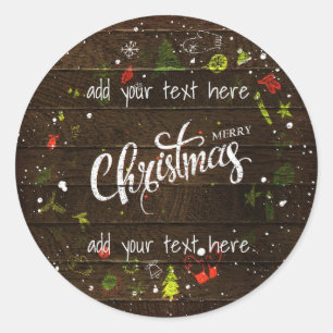 Merry Christmas Round Sticker