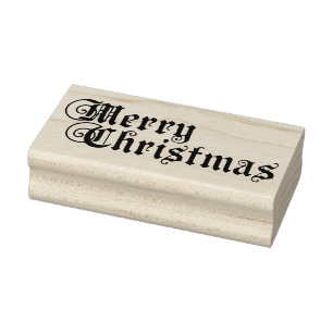 Merry Christmas Rubber Stamp