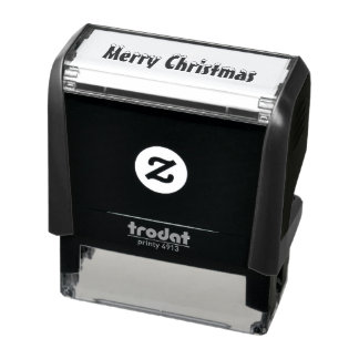 Merry Christmas Rubber Stamp, Christmas Stamp