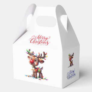 Merry Christmas Rudolph Gift Favour Box