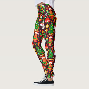 Merry Christmas Rudolph Reindeer  Leggings