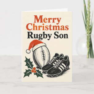 Merry Christmas Rugby Son Card
