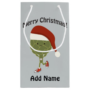 Merry Christmas! Running Artichoke Small Gift Bag