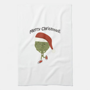 Merry Christmas! Running Artichoke Tea Towel