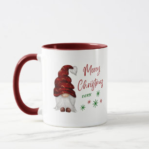 Merry Christmas Rustic Female Gnome Fun Holiday Mug
