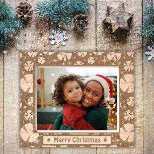 Merry Christmas rustic hoilday photo wooden etched Frames