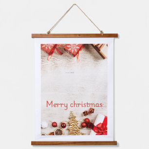 Merry Christmas Rustic Holiday Wall Hanging Fest Tapestry